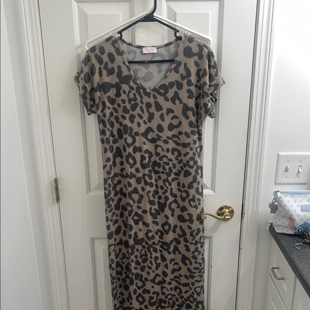 Pink Lily Animal Print Maxi Dress